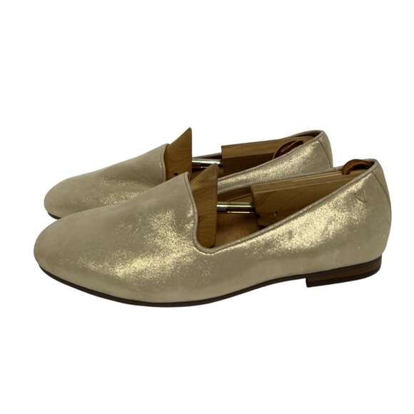 Vionic Willa II Women's Shoes Slip on Flat Gold Leather Loafer Size 11 NEW - Picture 1 of 9
